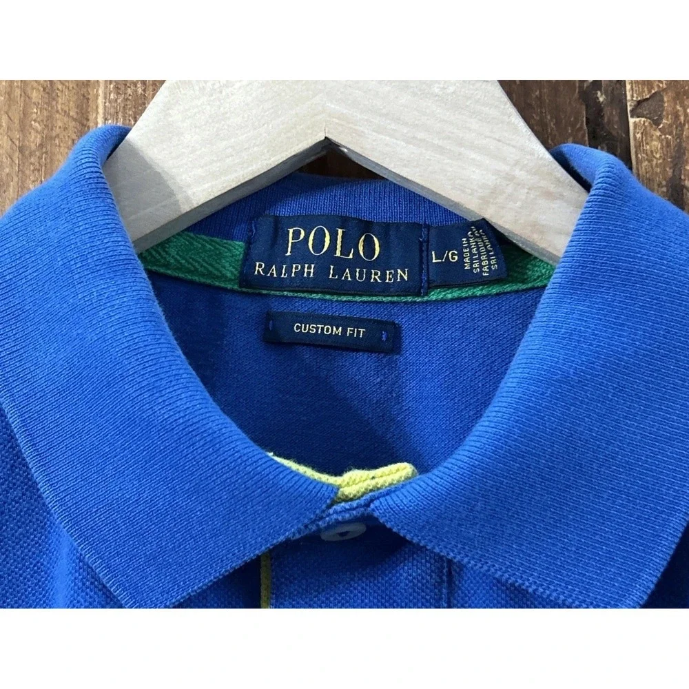 Polo Ralph Lauren Big Pony Custom Fit Polo Shirt Men's Large #3 Blue